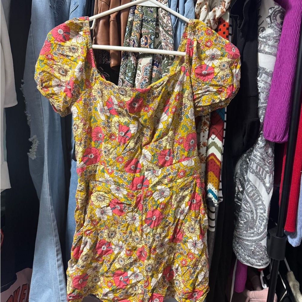 Floral Puff Sleeve Dress